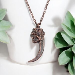 Eagle Talon Claw Necklace Pendant Jewelry Men Women Copper Polymer Clay Animal